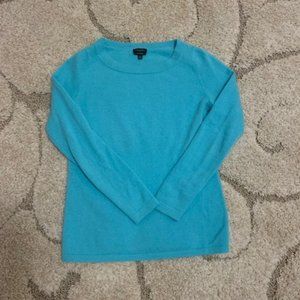 Talbots Audrey Sweater Pure Cashmere XS Turquoise